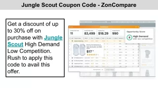 Jungle Scout Coupon Code - ZonCompare