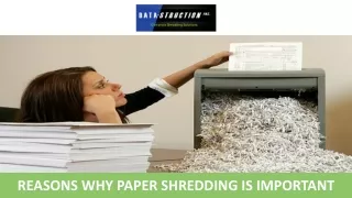 reasons why paper shredding is important