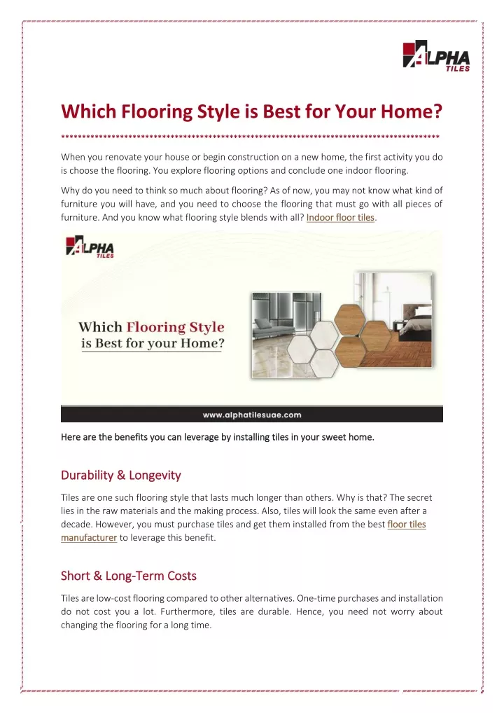 which flooring style is best for your home