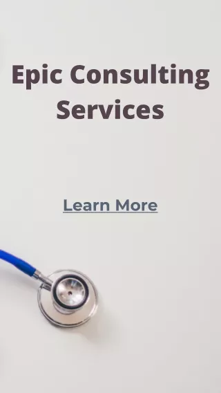 Epic consulting services
