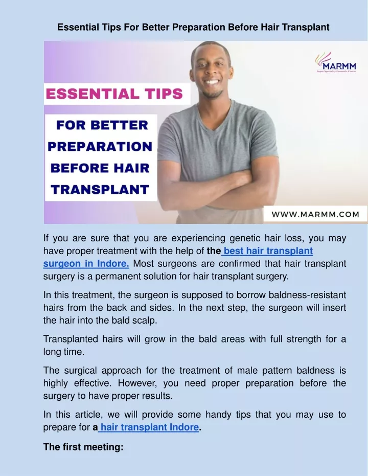 essential tips for better preparation before hair