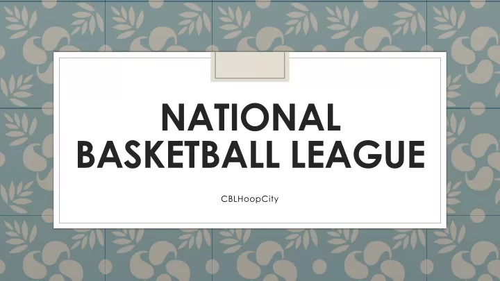national basketball league