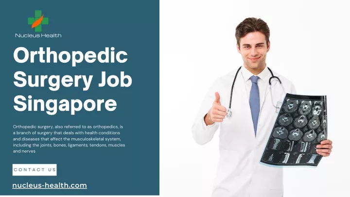 orthopedic surgery job singapore