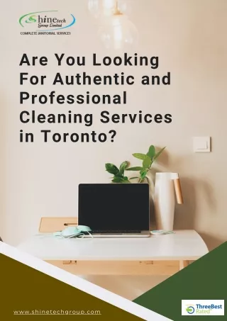 Are You Looking For Authentic and Professional Cleaning Services in Toronto
