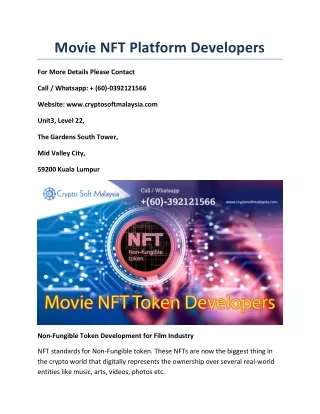 movie nft platform developers