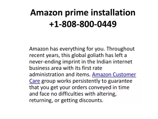 Amazon prime installation