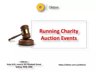 Running Charity Auction Events