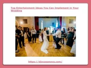 Top Entertainment Ideas You Can Implement in Your Wedding