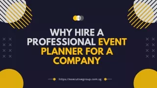 Reason to Hire A Professional Event Planner For a Company
