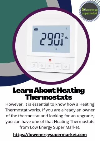 A Guide to Heating Thermostats