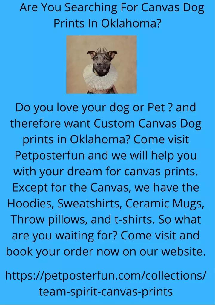 are you searching for canvas dog prints