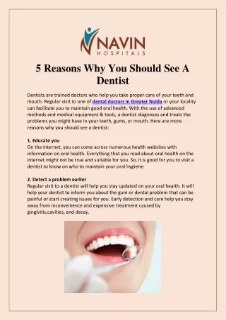 5 Reasons Why You Should See A Dentist (3) (1)