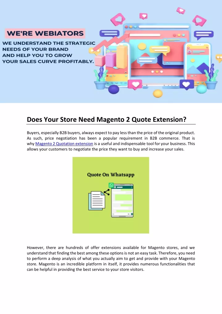 does your store need magento 2 quote extension