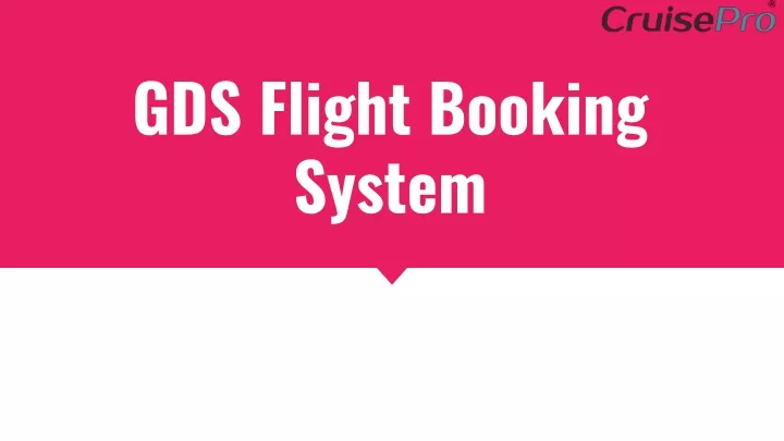 gds flight booking system