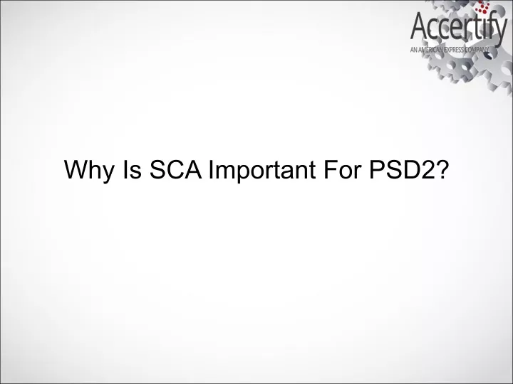 why is sca important for psd2