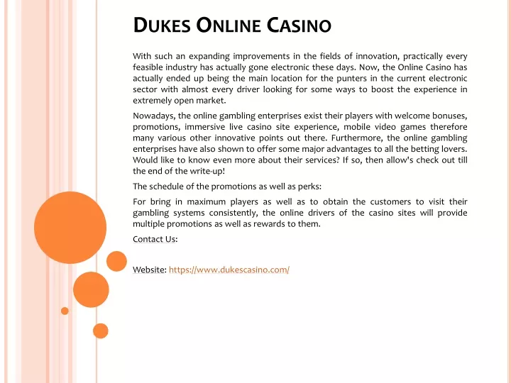 dukes online casino