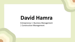David Hamra - A Goal-focused Professional - Tulsa, Oklahoma