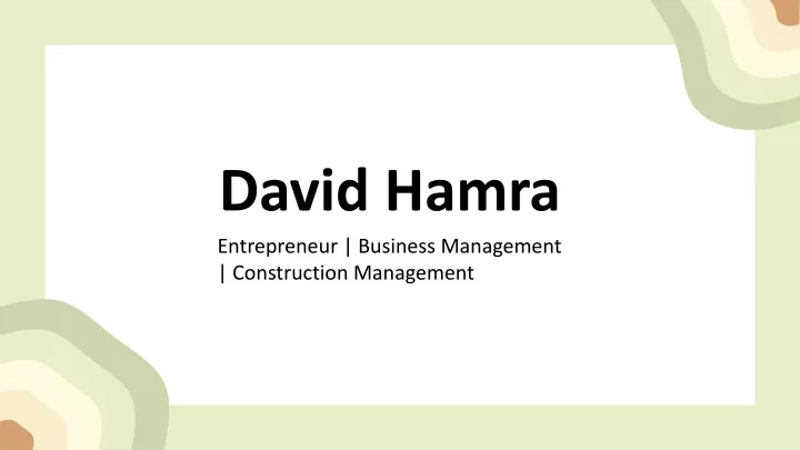 david hamra entrepreneur business management