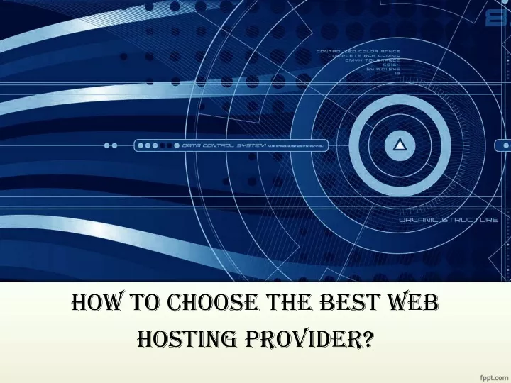 how to choose the best web hosting provider