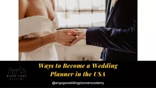 Best Ways to Become a Wedding Planner in the USA