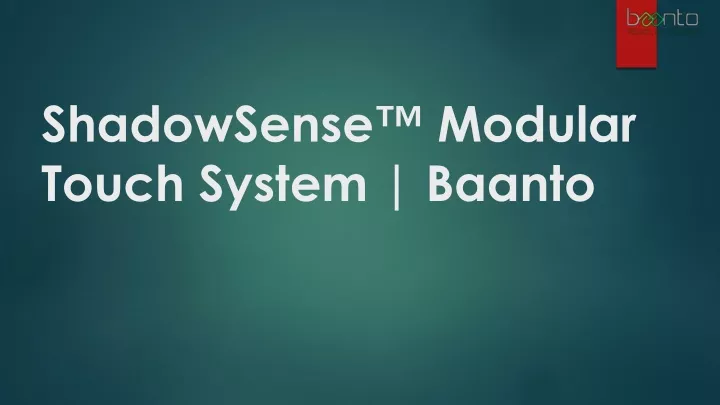 shadowsense modular touch system baanto