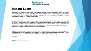 instant loans