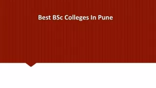 best bsc colleges in pune