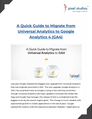 a quick guide to migrate from universal analytics