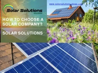 How to Choose a Solar Company - Solar Solution