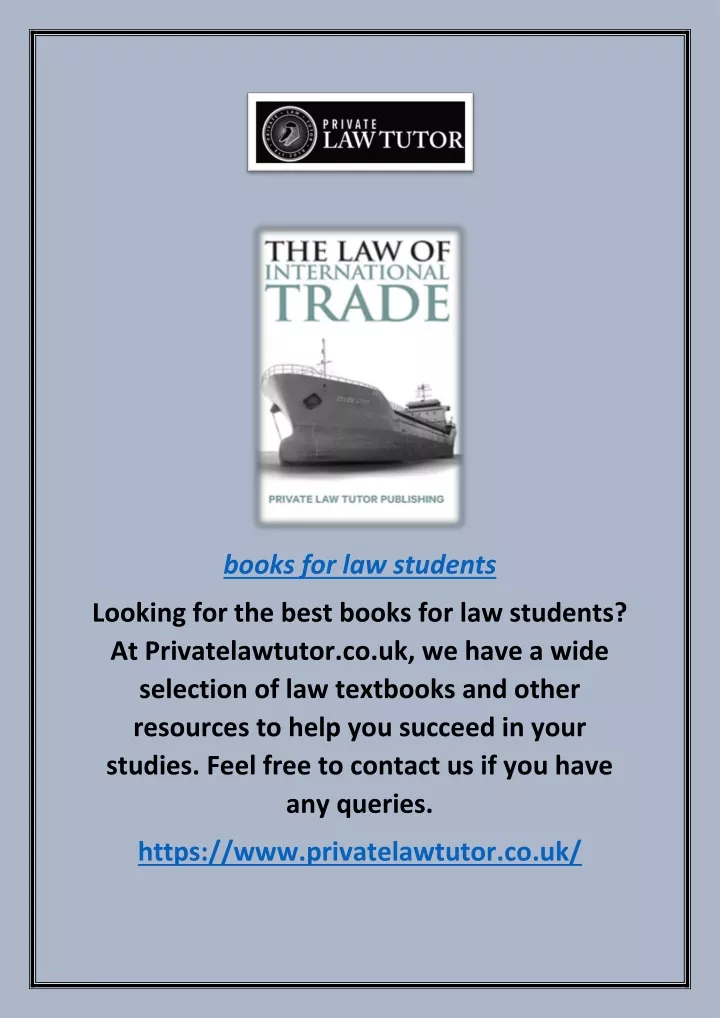 books for law students