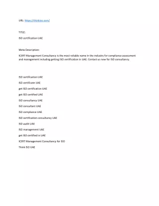 url https thinkiso com