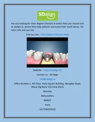 are you looking for clear aligners doctors