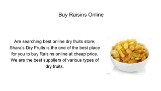 Buy Raisins Online - Shara's Dry Fruits