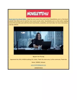 Read Latest Free Novel Online | Novelette4u.com