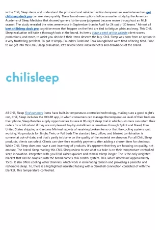 Chilisleep's Parent Company Raises $37m And Merges ...