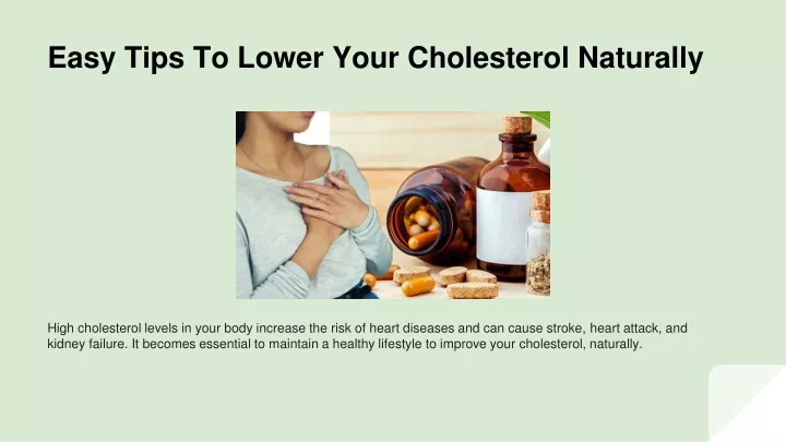 easy tips to lower your cholesterol naturally