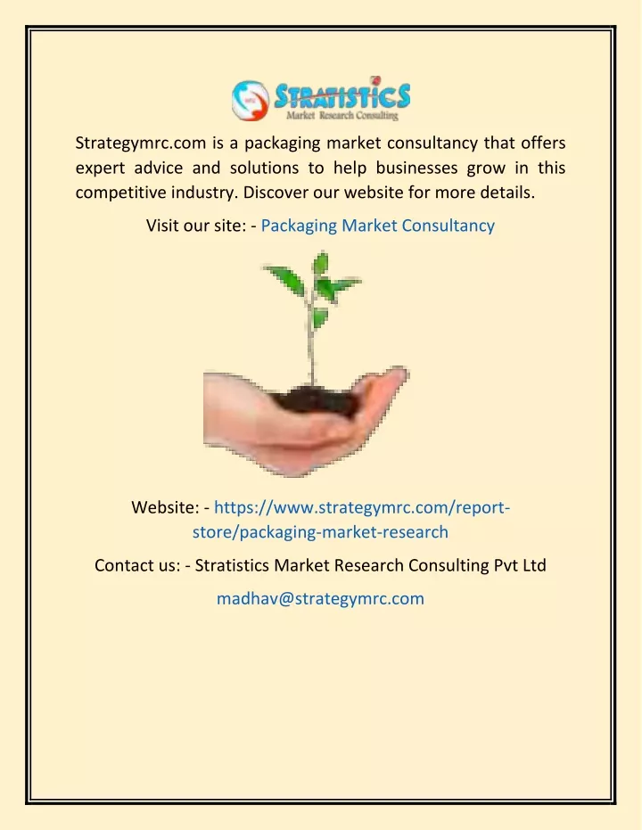 strategymrc com is a packaging market consultancy