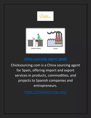 China Sourcing Agent Spain | Chicksourcing.com