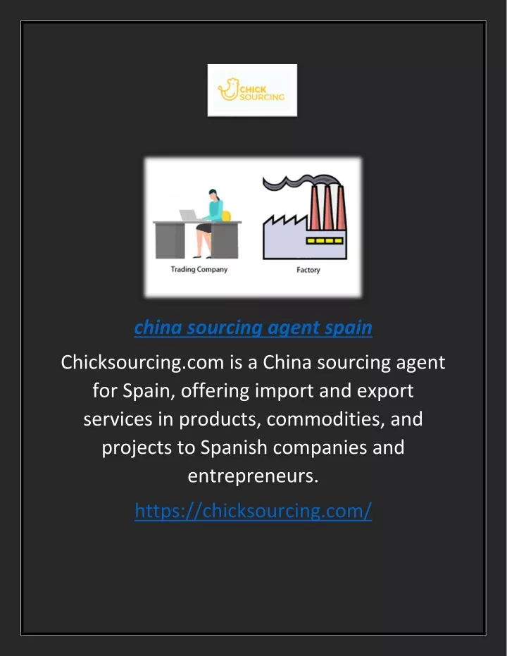 china sourcing agent spain