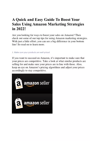 a quick and easy guide to boost your sales using