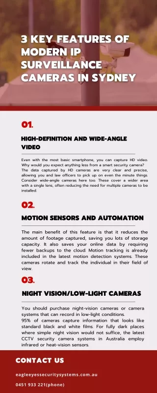 3 Key Features of Modern IP Surveillance Cameras in Sydney