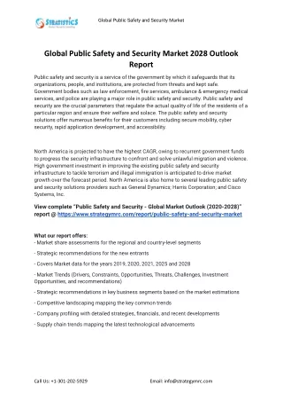global public safety and security market