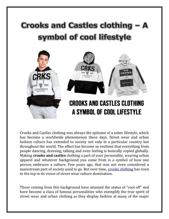 crooks and castles clothing was always