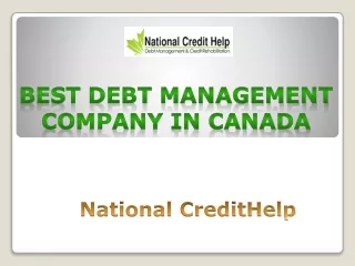 Best Debt Management Company In Canada