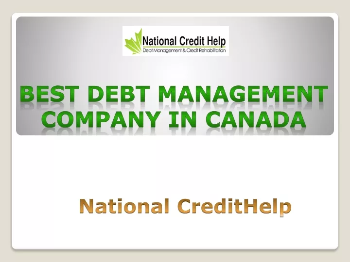 best debt management company in canada