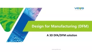 Design for manufacturing-A 3D DFM software solution