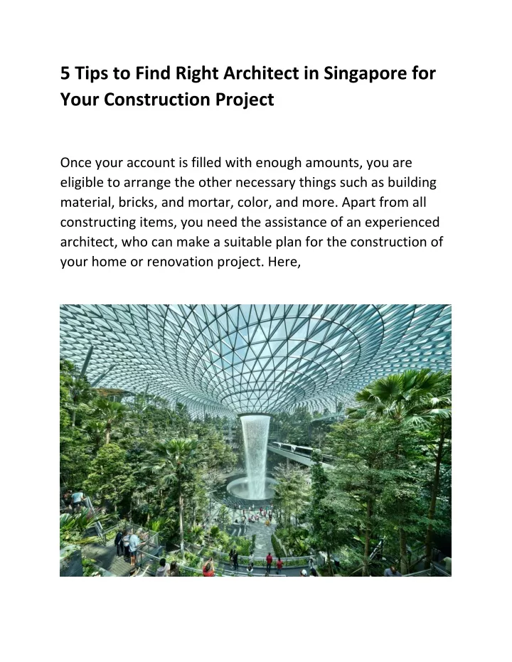 5 tips to find right architect in singapore