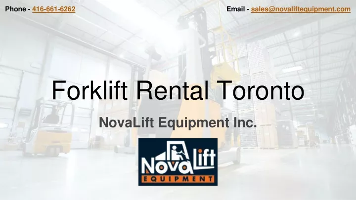 forklift rental toronto