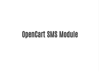 OpenCart SMS Template