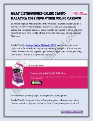 Panda95wallet - Malaysia Free Wallet Online Casino